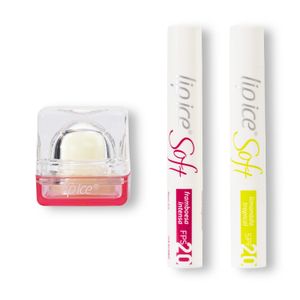 Protetor Labial Cube Morango + Pack Soft  Limonada & Framboesa Grátis