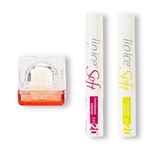 Protetor Labial Cube Baunilha + Pack Soft  Limonada & Framboesa Grátis