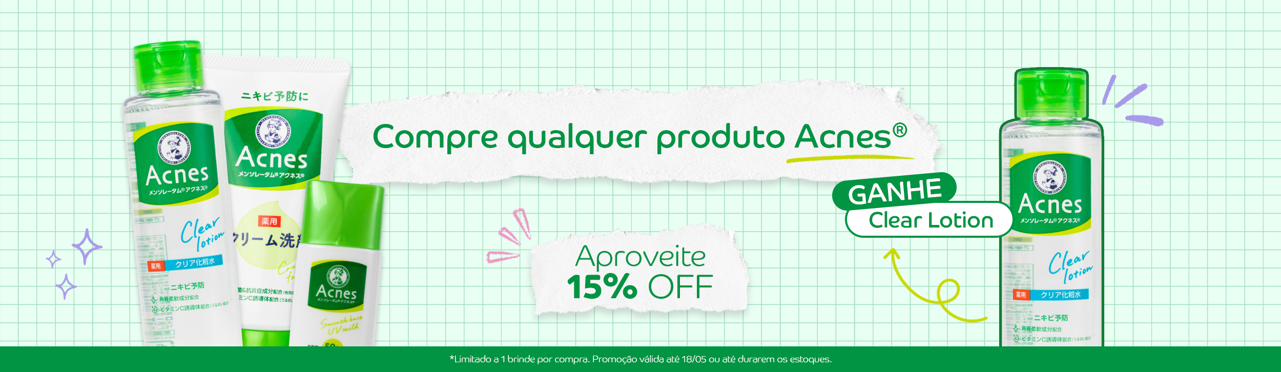 ACNES 15OFF e Brinde