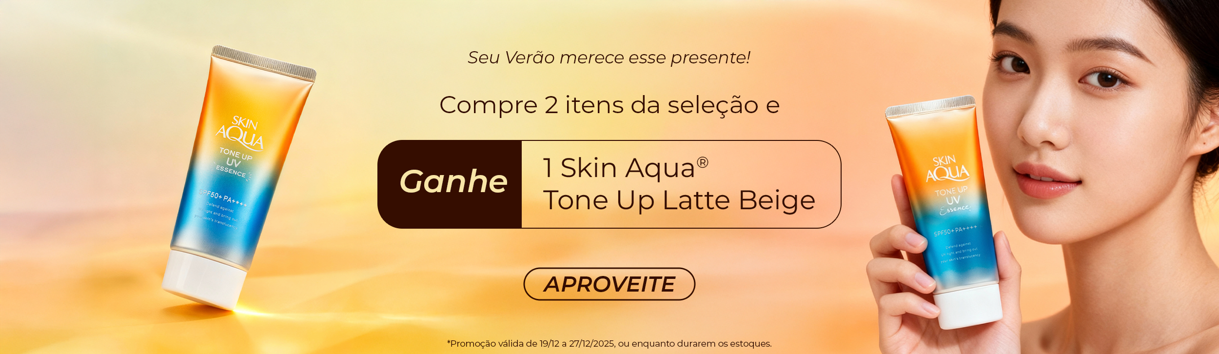 Ganhe 01 Skin Aqua Latte Beige 